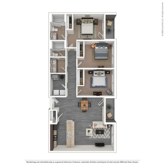 946 MLK Floor Plan C1 3 Bed 2 Bath 1427 sqft