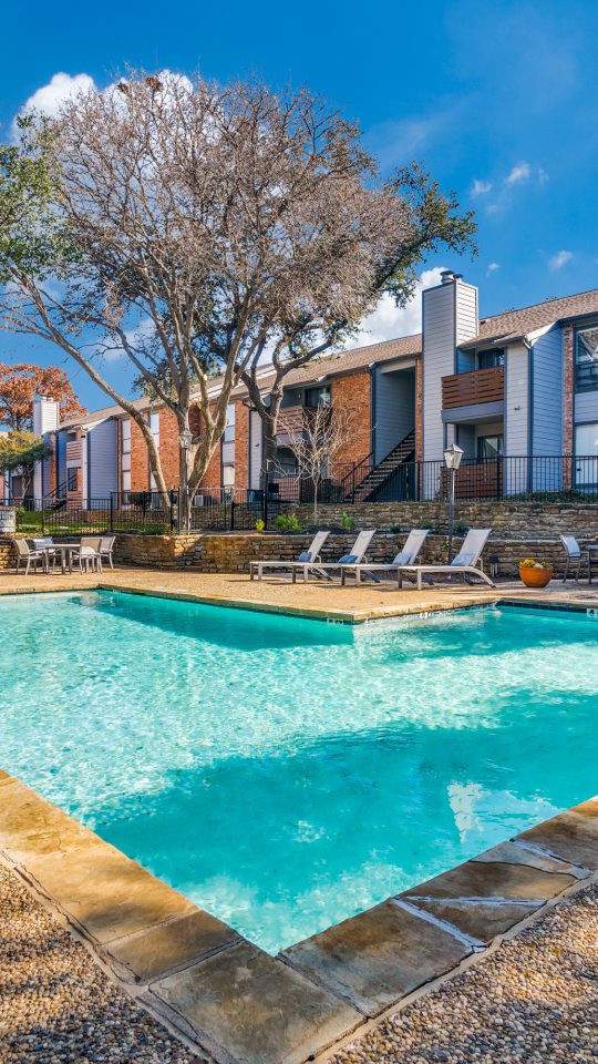 the pool at The Falltree Apartments