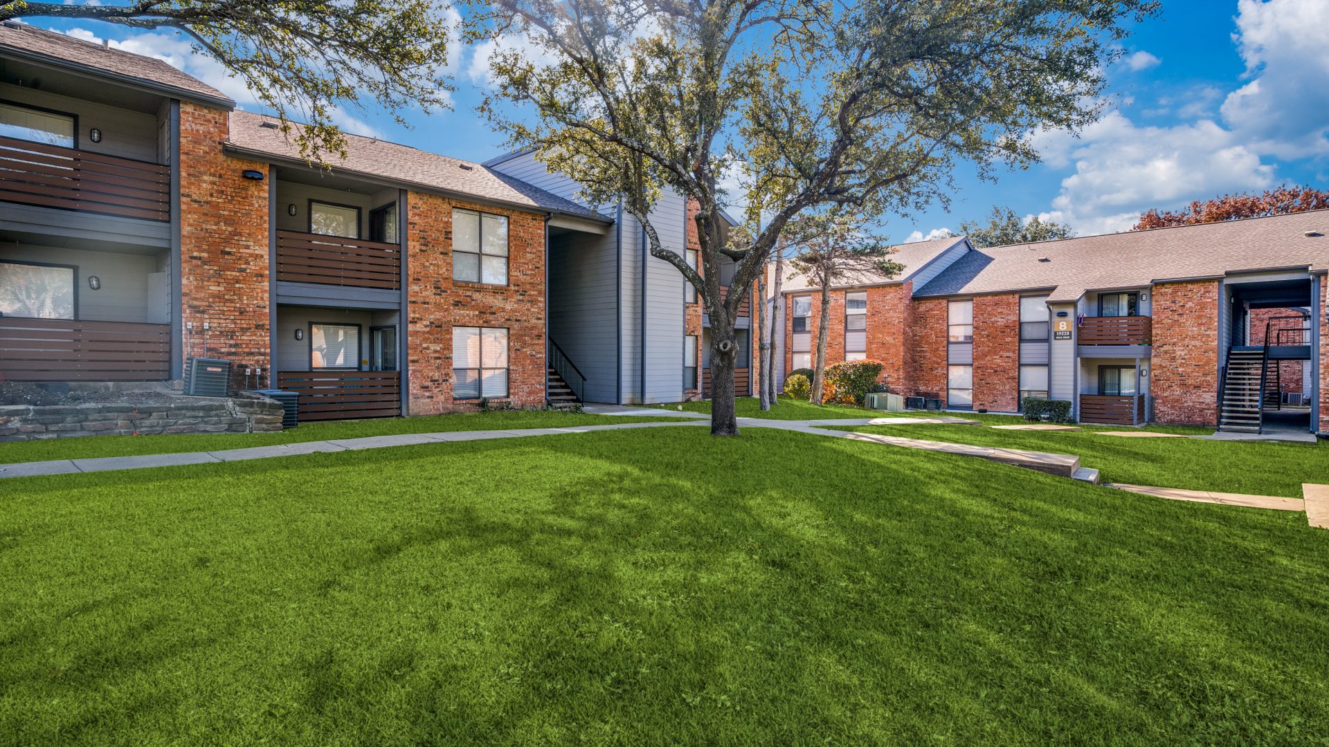 the apartment complex at The Falltree Apartments