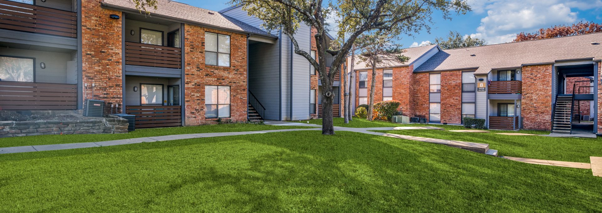 the apartment complex at The Falltree Apartments