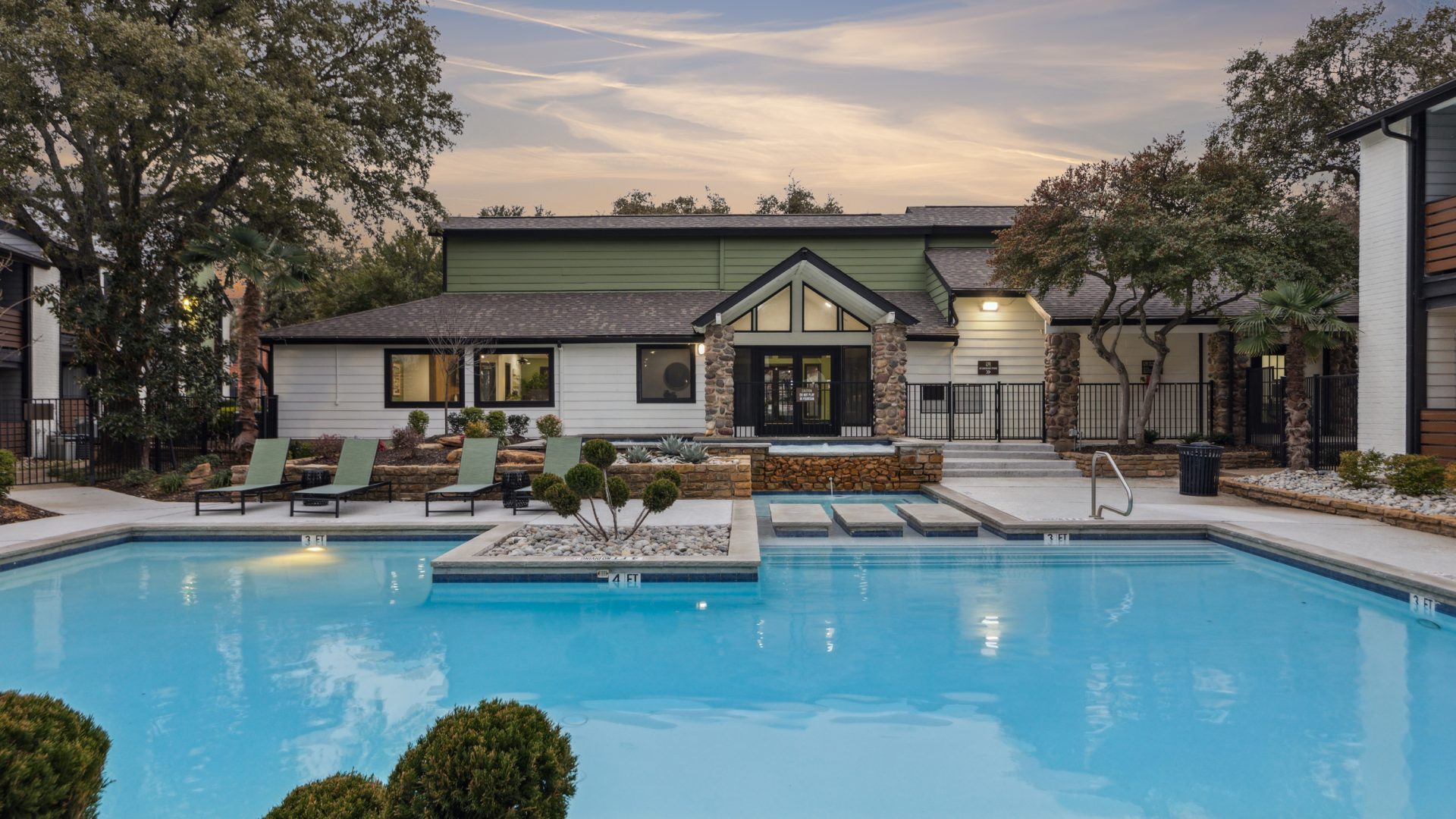 the pool at The  Reid Apartments