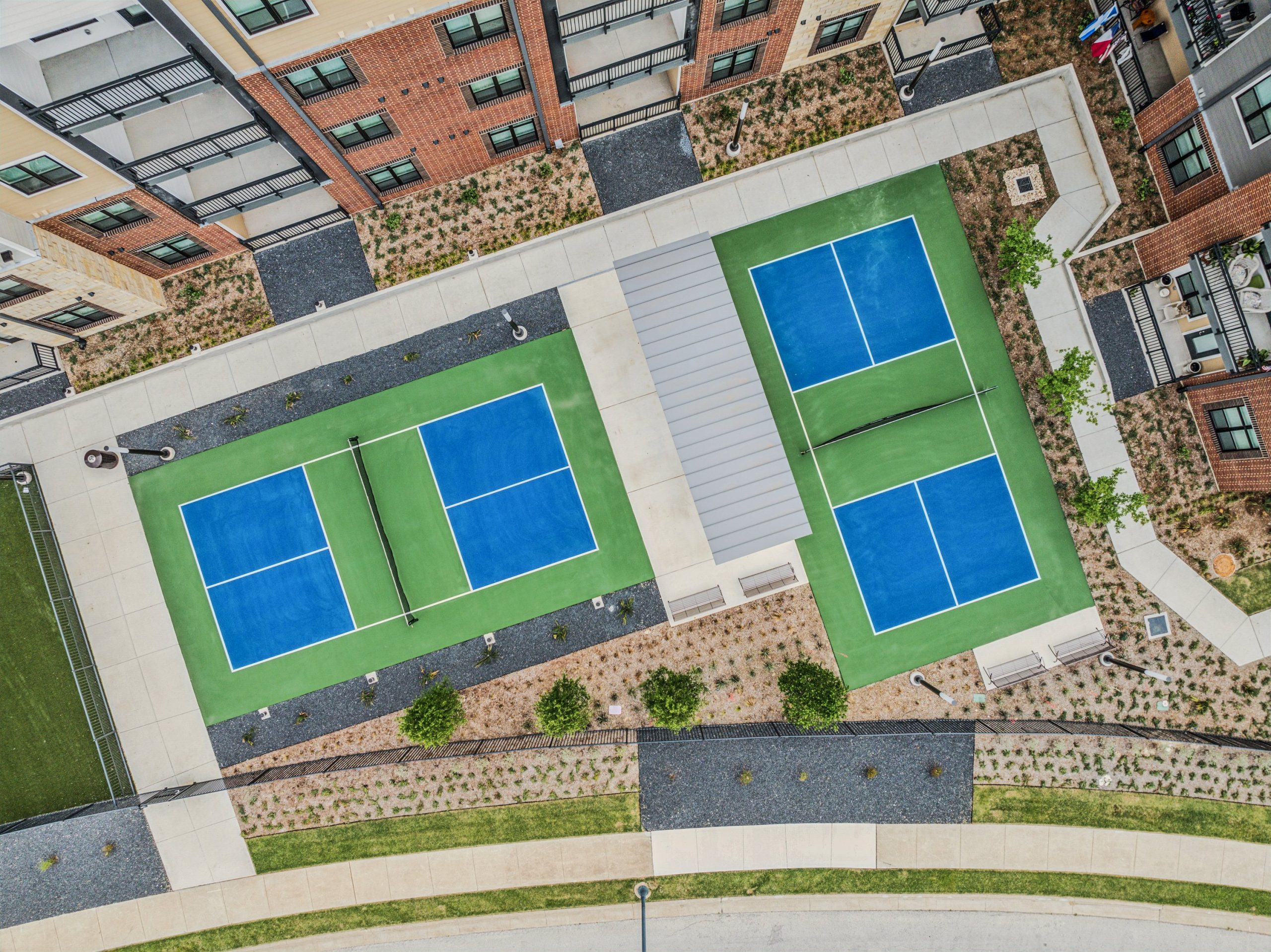 Pickle ball courts at the Hudson Oaks Senior Living in BCS