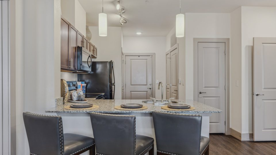 kitchen at The Steelyard Apartments
