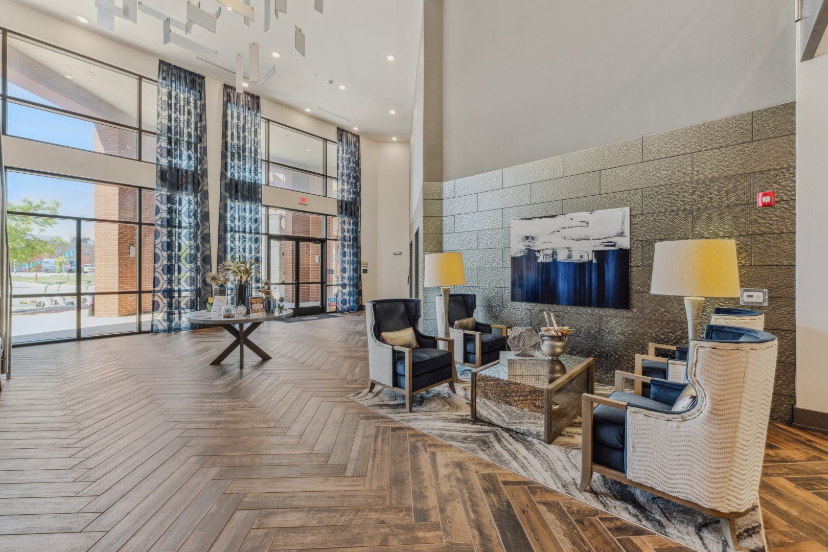 the lobby at The Steelyard Apartments