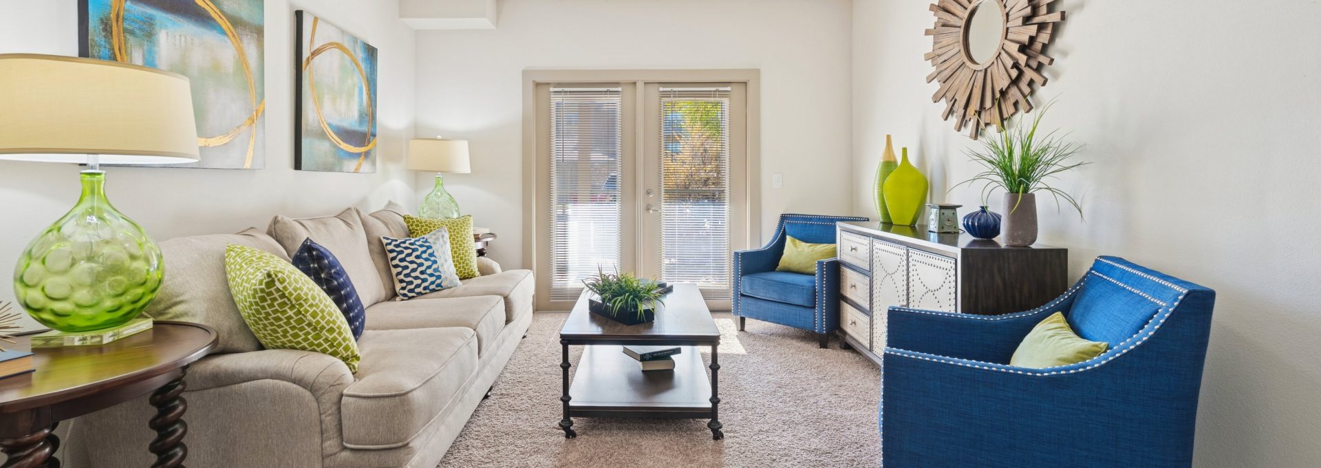 a living room filled with furniture and a couch
