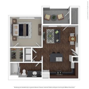 a floor plan of a two bedroom apartment at The  BLVD