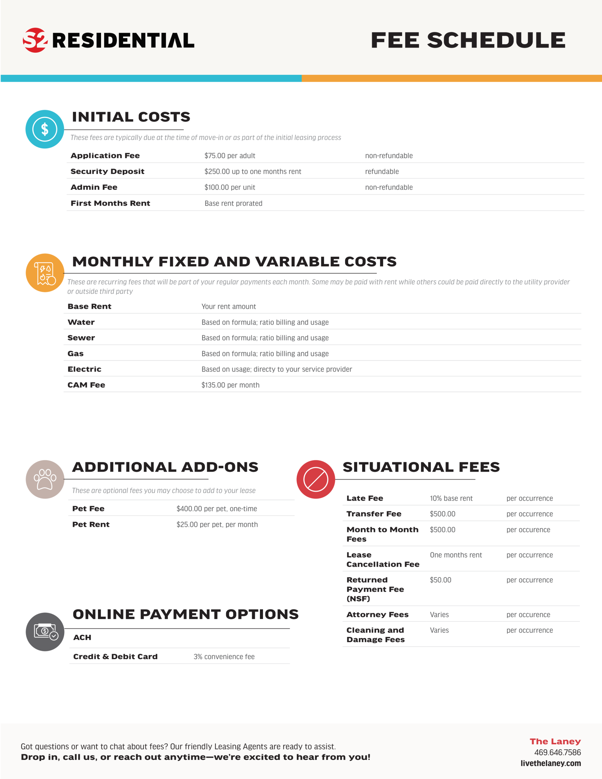 Fee Schedule