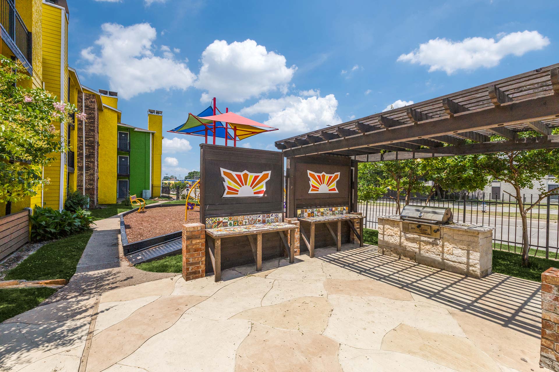 the patio at The Dahlia