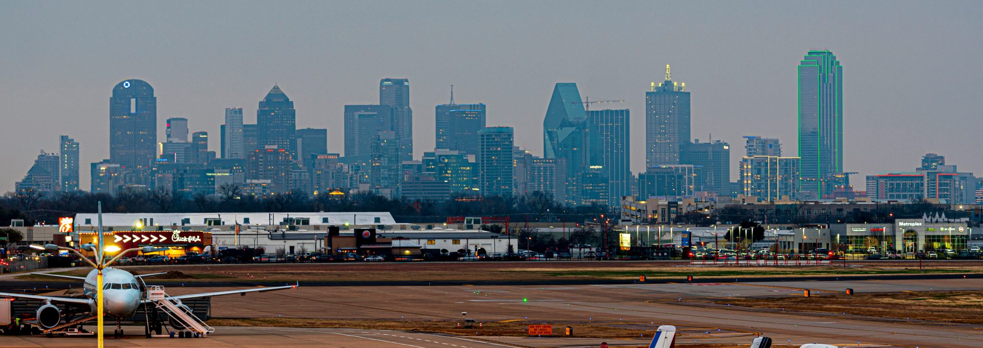 passenger planes on runway