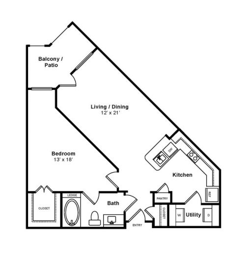 Swifty Skills Session Floor Plan Santa Barbara 1 Bed 1 Bath 783 sqft