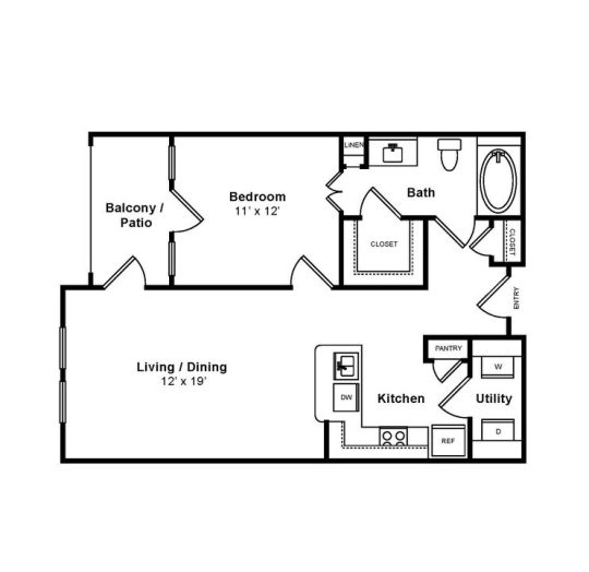Swifty Skills Session Floor Plan Laguna 1 Bed 1 Bath 729 sqft