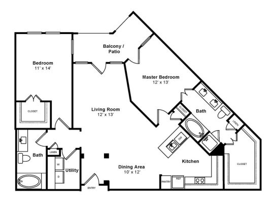 Swifty Skills Session Floor Plan Querencia 2 Bed 2 Bath 1275 sqft