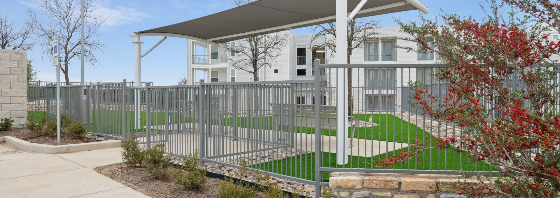 Dog Park at Legacy at Veramendi Apartments