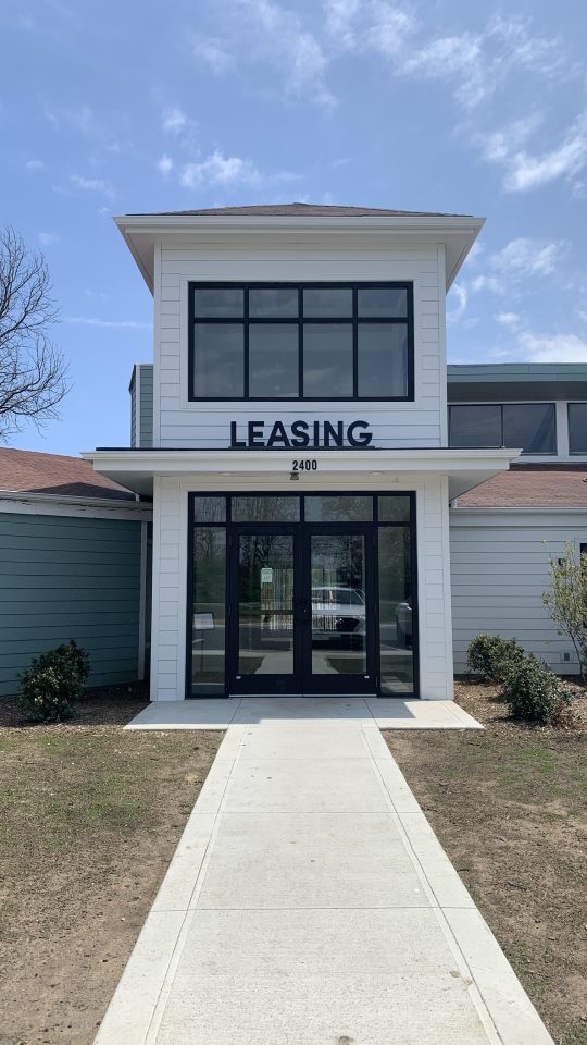the entrance to a building that says learning at The Lakeshore Cove