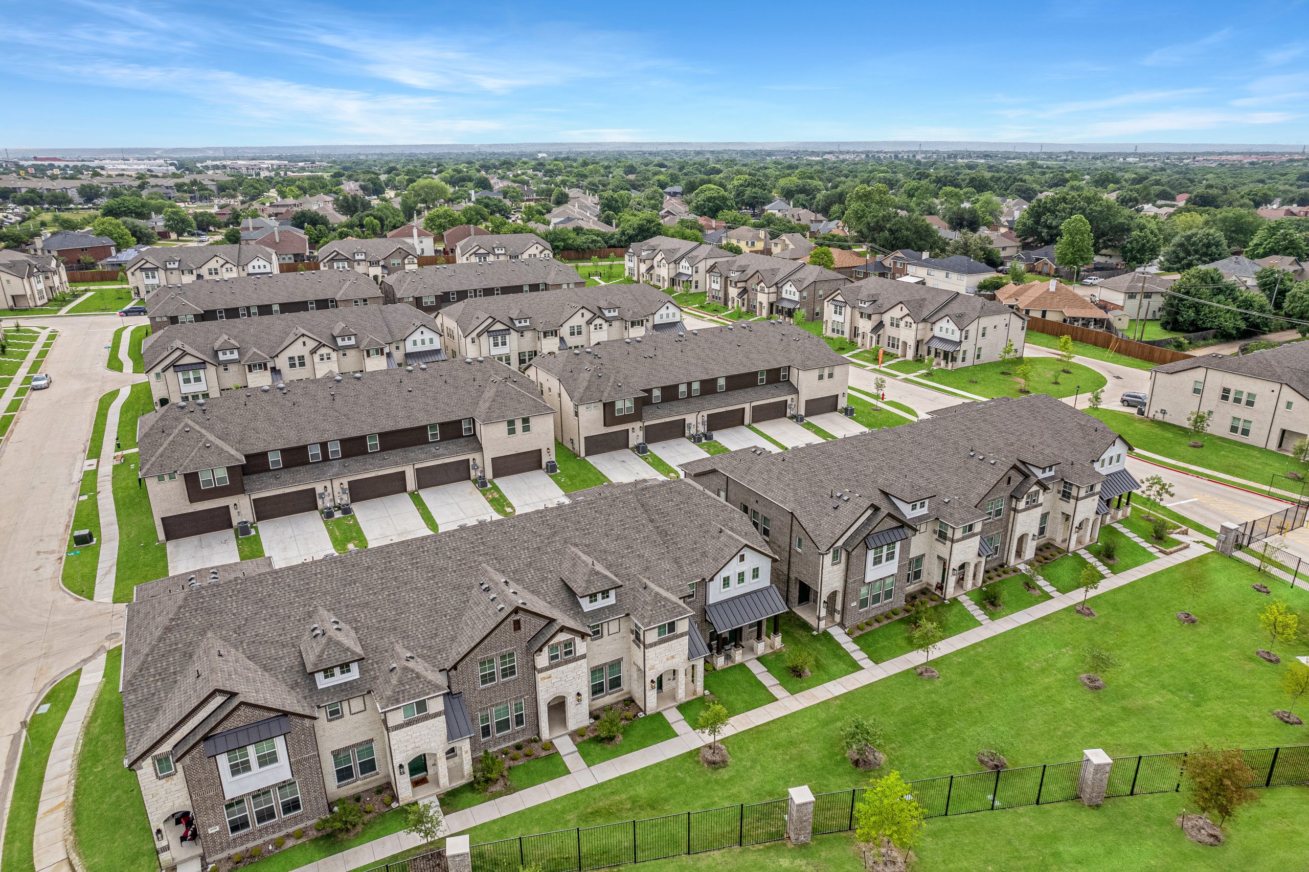 Aerial view of The Villas at Bardin's community