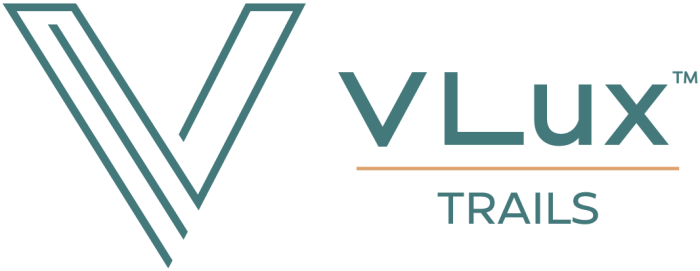 the v lux trails logo at The VLux Trails