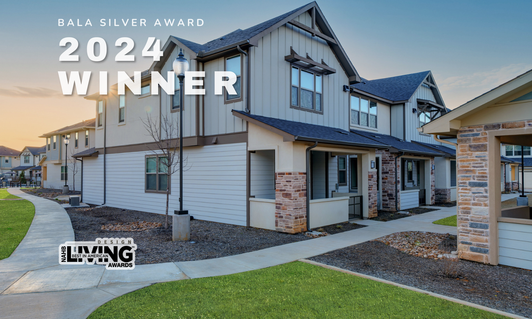 the front of a home with the words'2422 winner ' at The Town Arlington