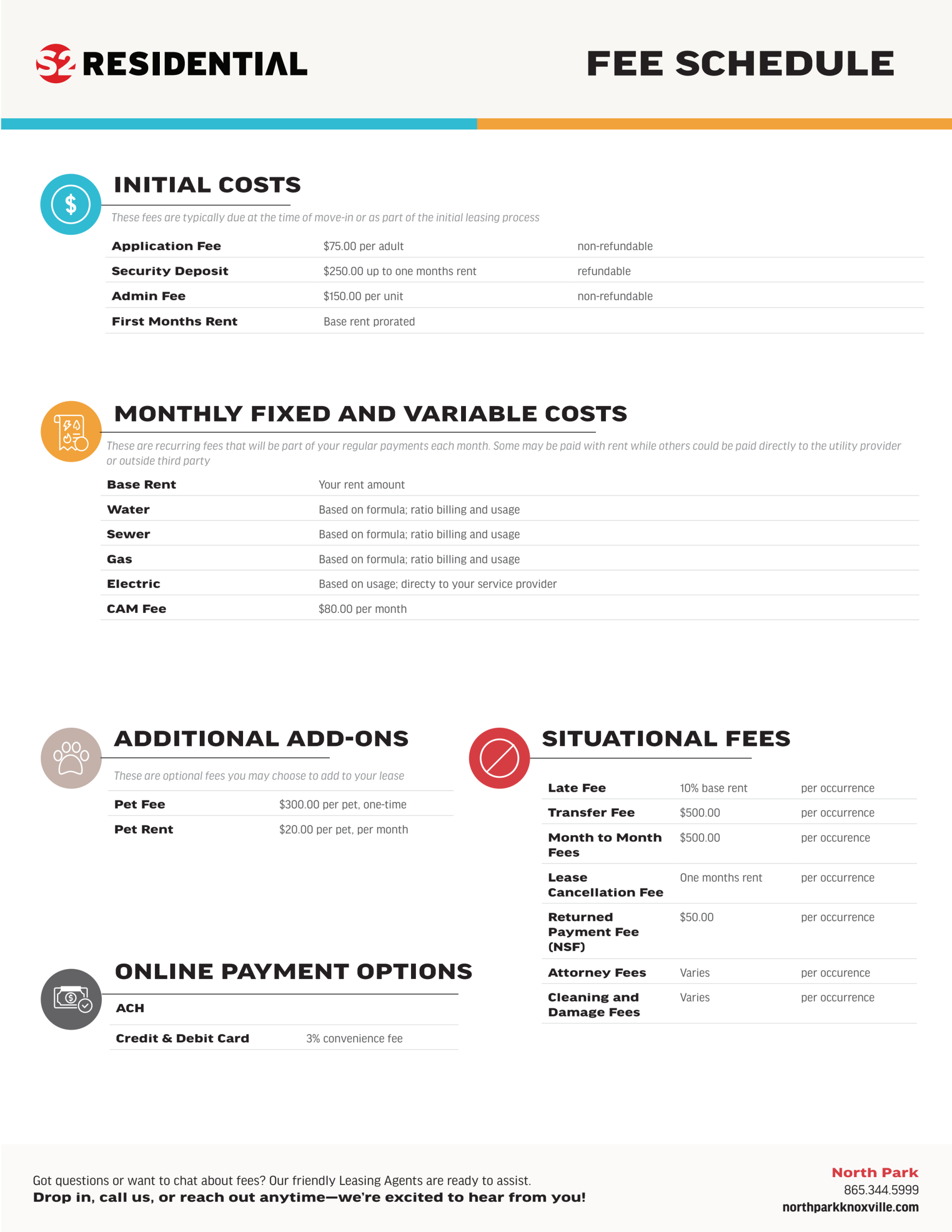 Fee Schedule
