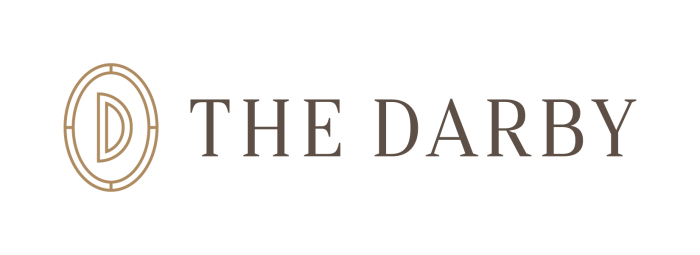 the darby logo on a black background at The  Darby