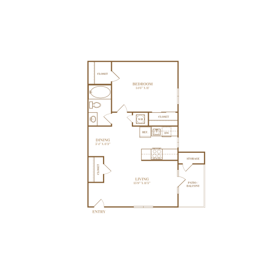 the floor plan for a two bedroom apartment at The  Darby