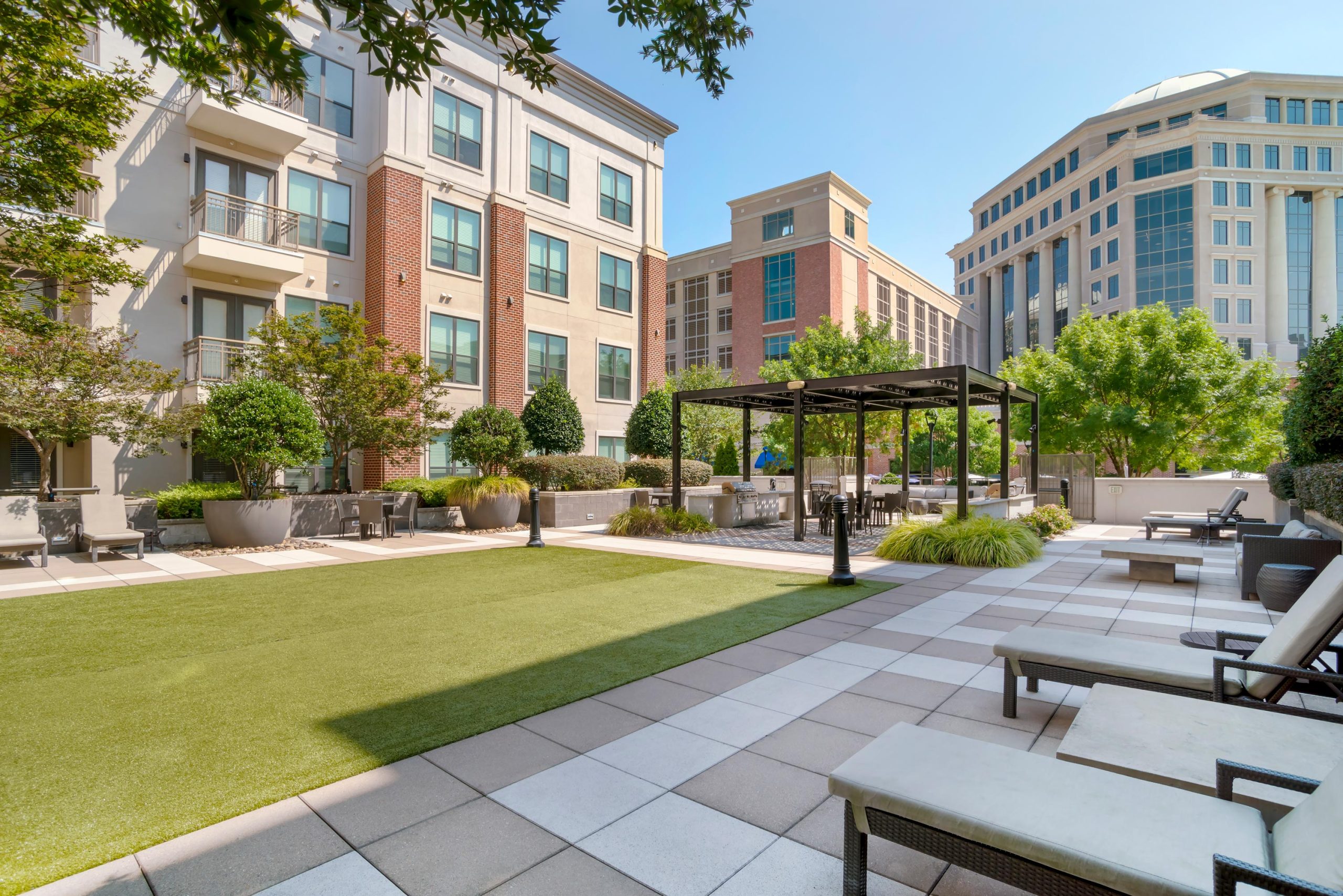 the courtyard at The Allure