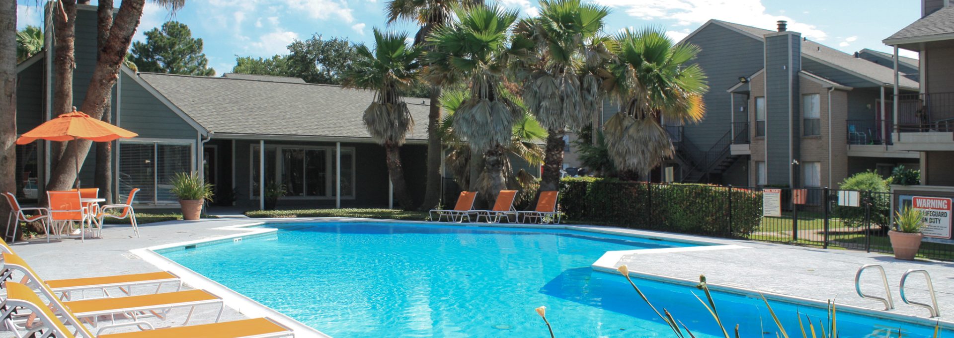 the pool at The Caldera Apartments
