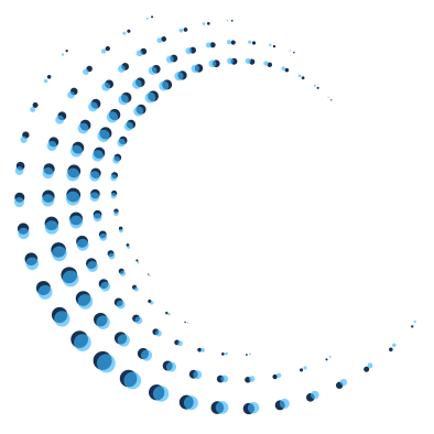 blue dots on a black background at The Calypso Apartments