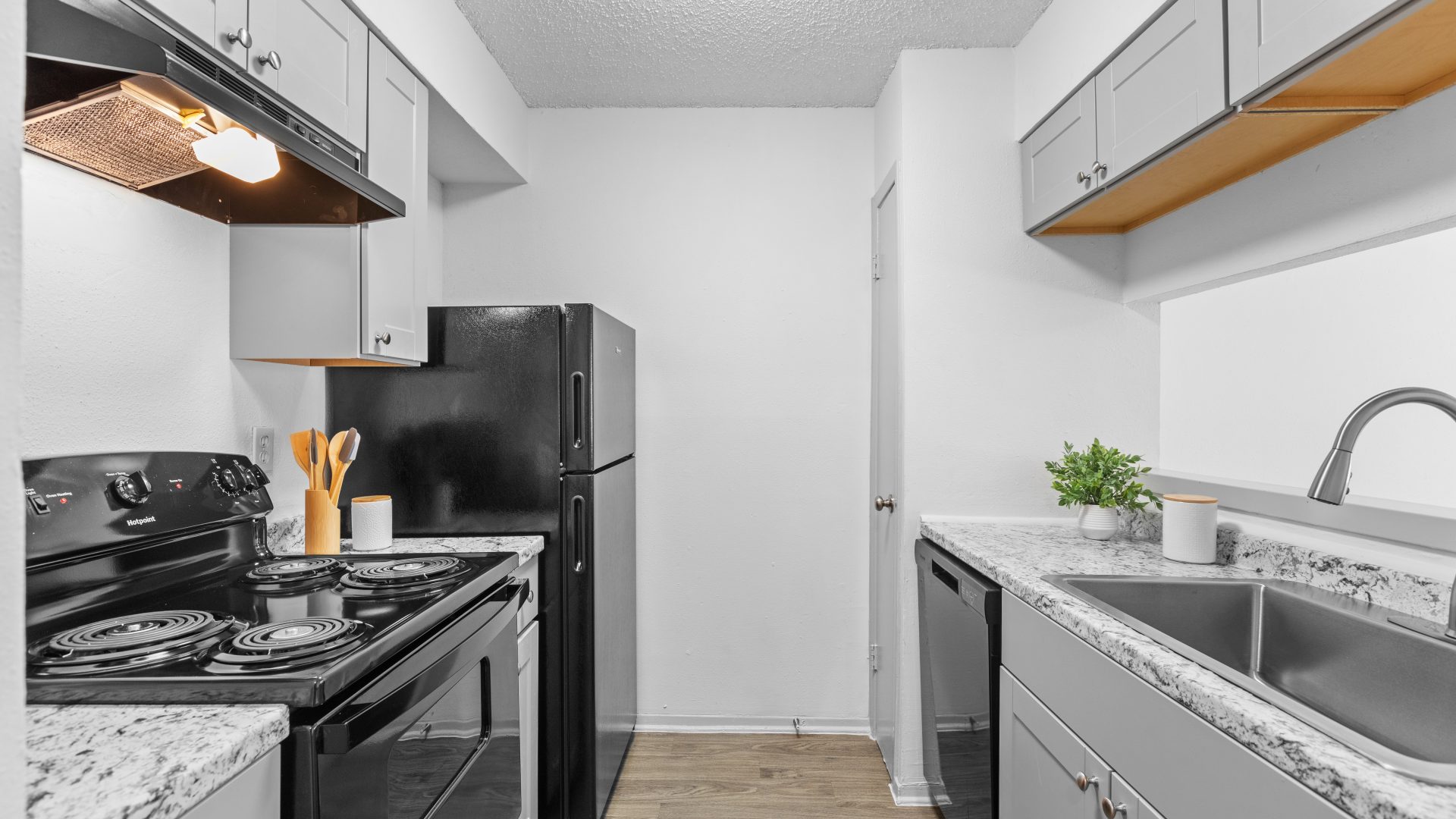 kitchen at The Calypso Apartments
