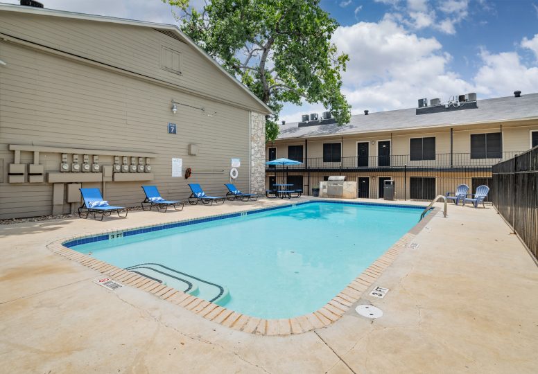 swimming pool at The Calypso Apartments