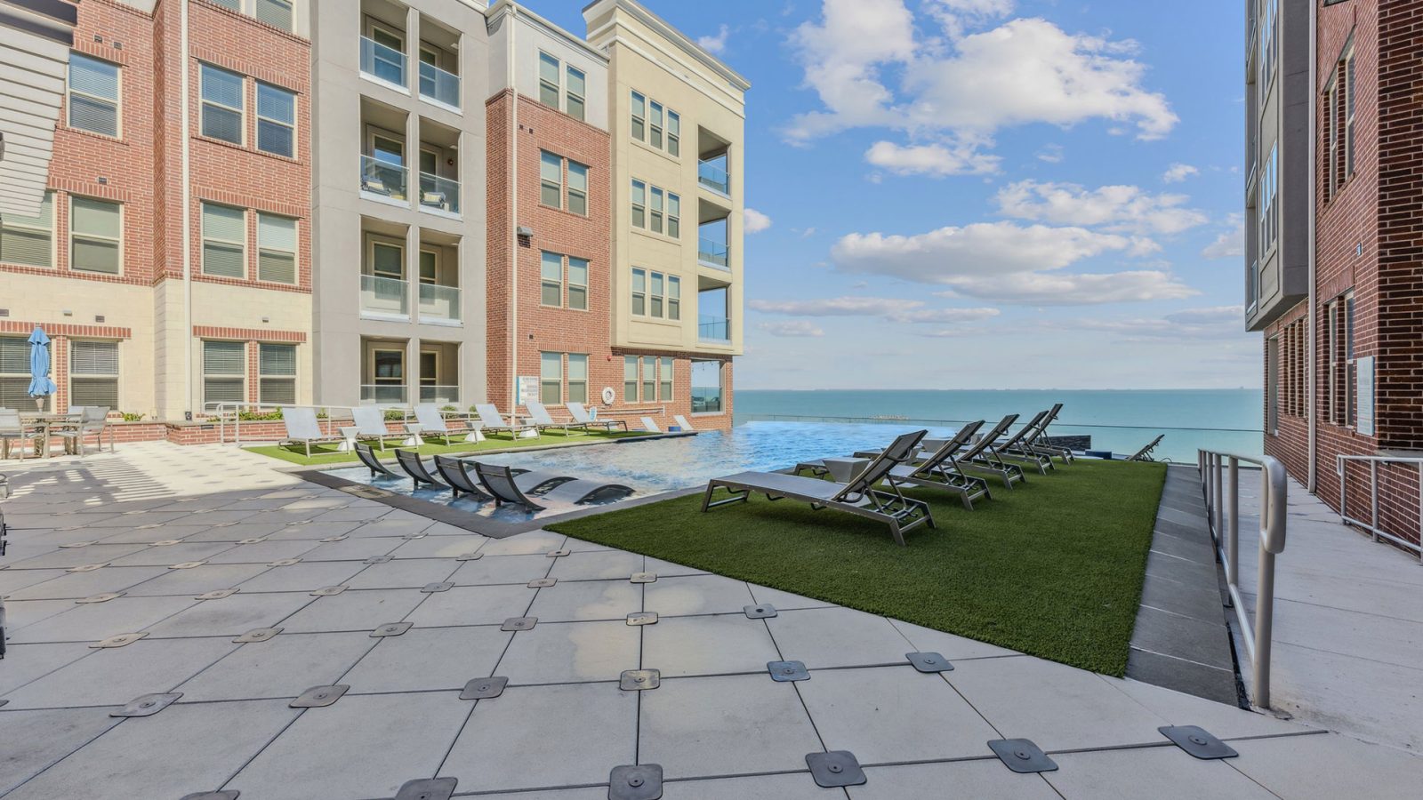 the pool and patio area at The  Alexa