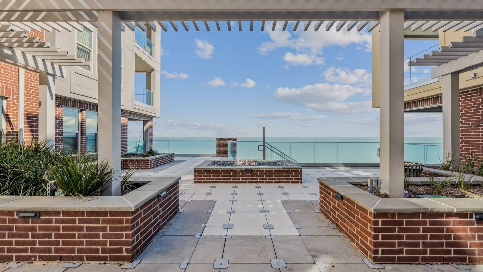 the patio area at The Alexa