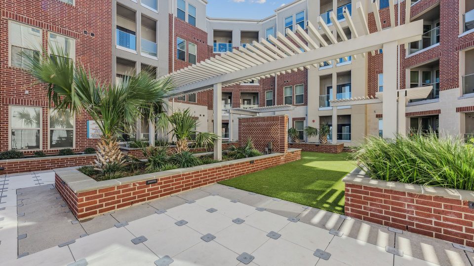 the courtyard at The Alexa