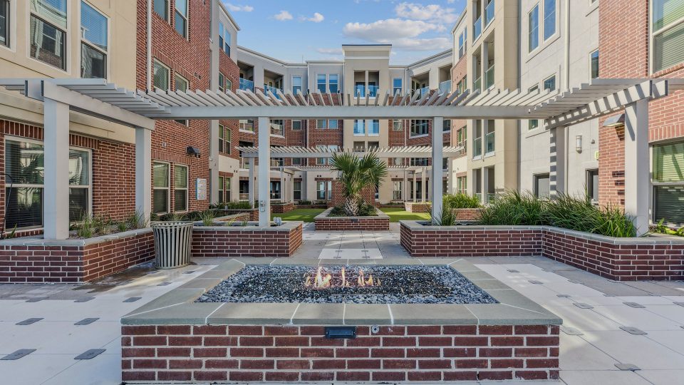 the courtyard at The Alexa