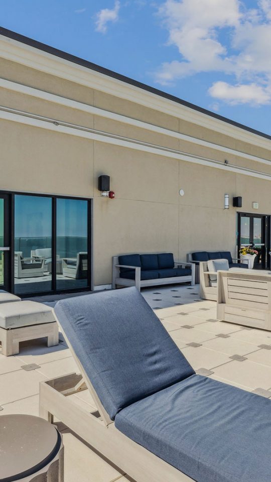the rooftop deck at The Alexa