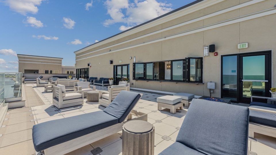 the rooftop deck at The Alexa