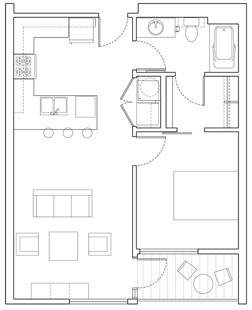 Level 1 bedroom Floor Plan