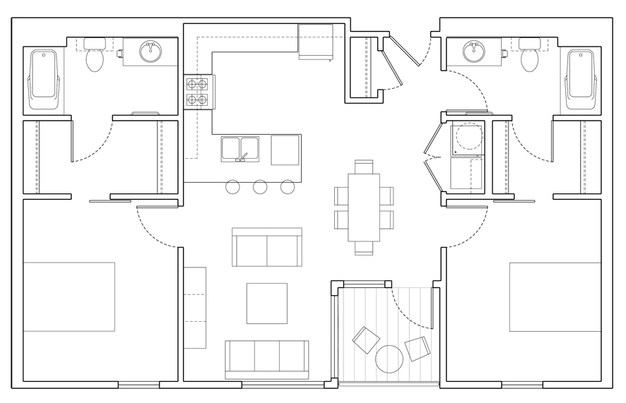 Level 2 Bedroom-C Floor Plan