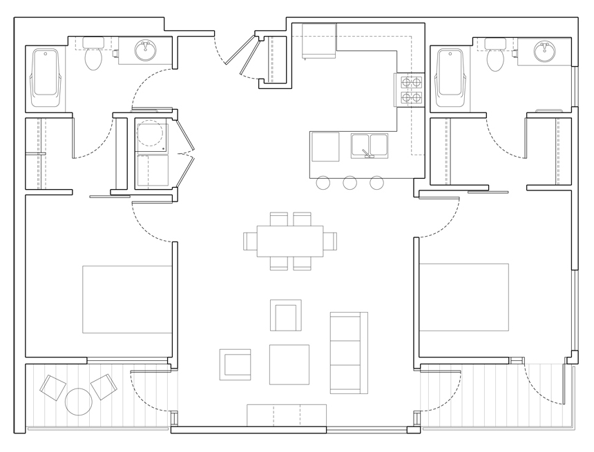 Level 2 Bedroom D2 Floor Plan