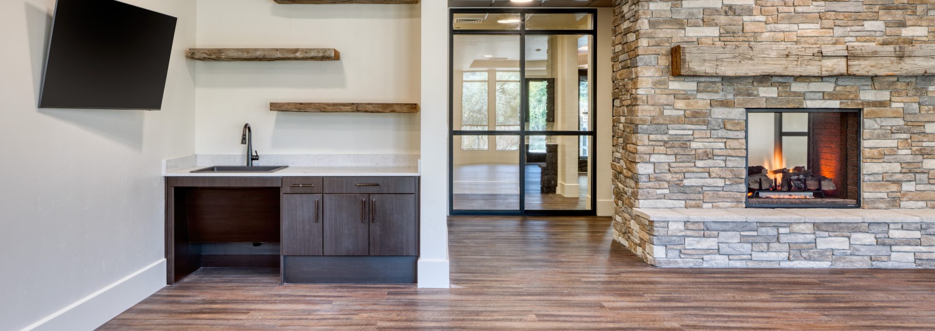 Sagebrush Apartments Leasing Office with a sink and a countertop