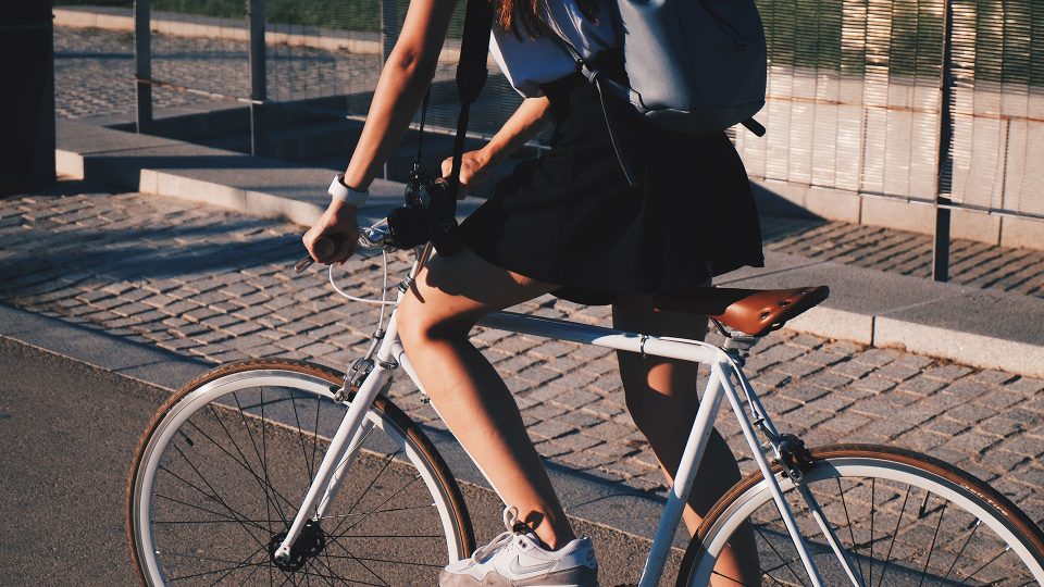 girl cycling the hive