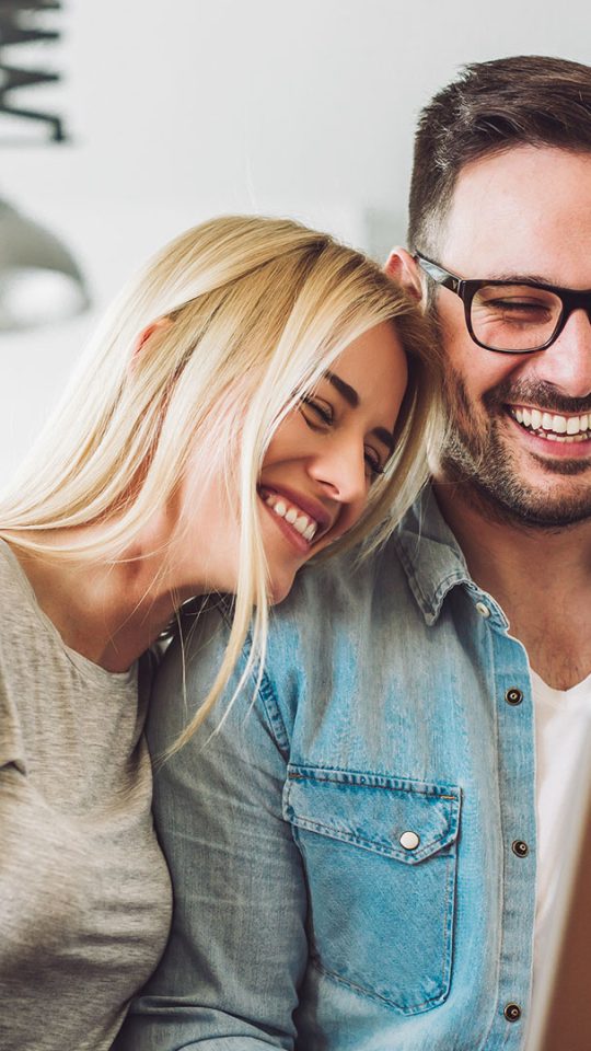 couple smiling