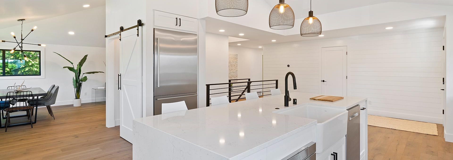 Kitchen view with closet