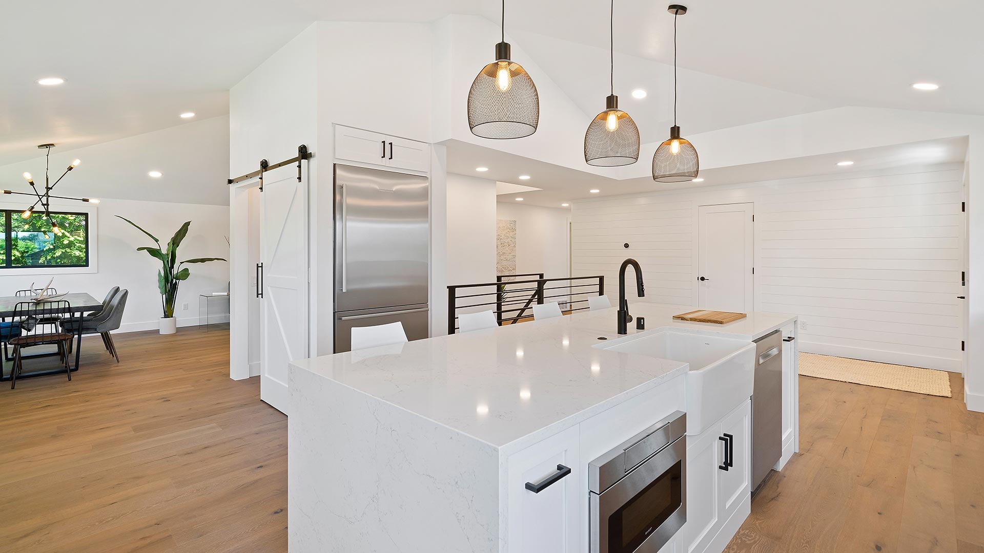 Kitchen view with closet