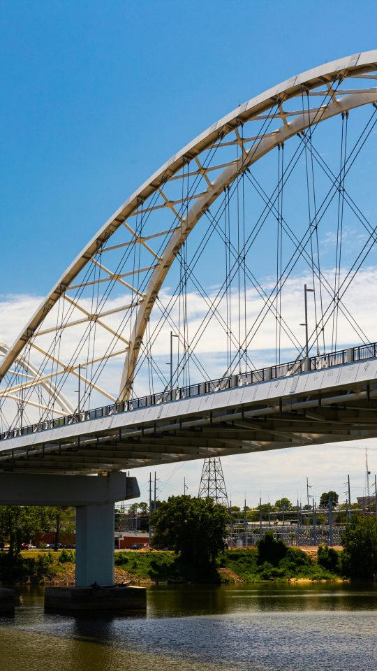 a bridge over a river