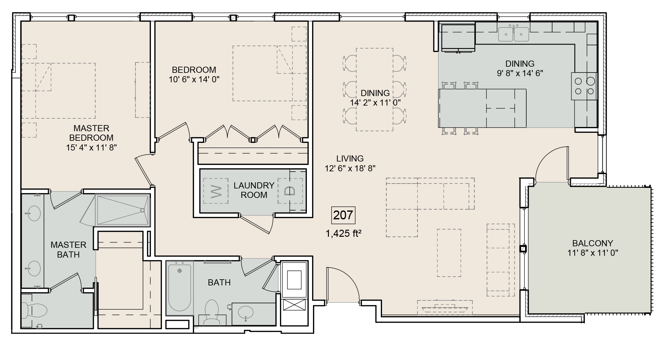The Bower Floorplan Lewis 207