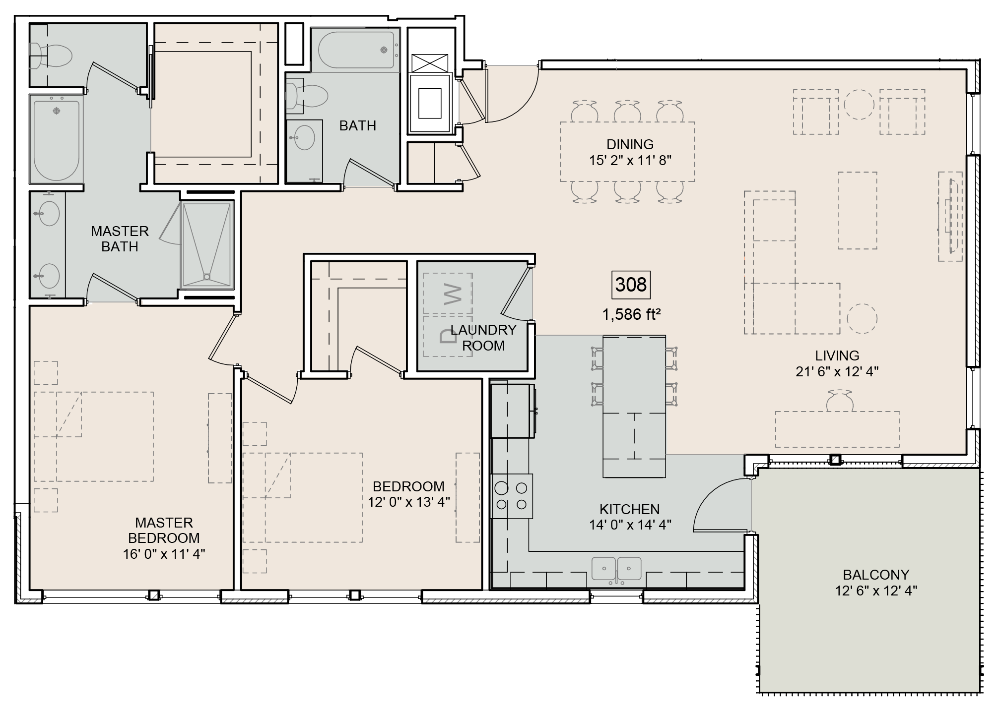 The Bower Floorplan Whitman 308