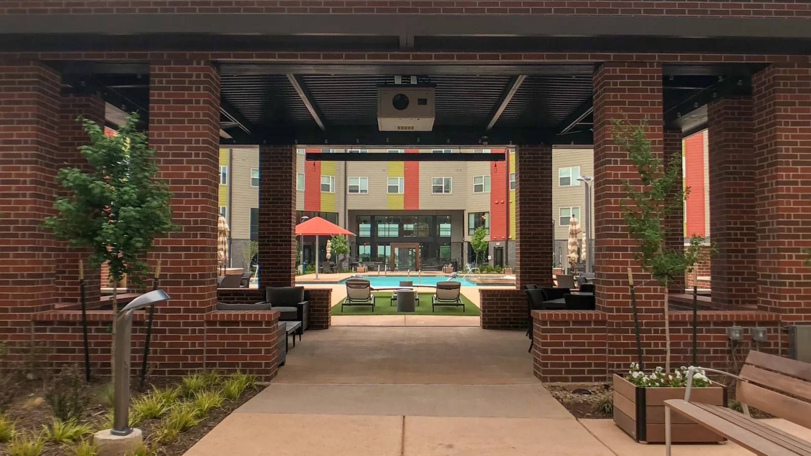 the courtyard at The Terra at University North Park