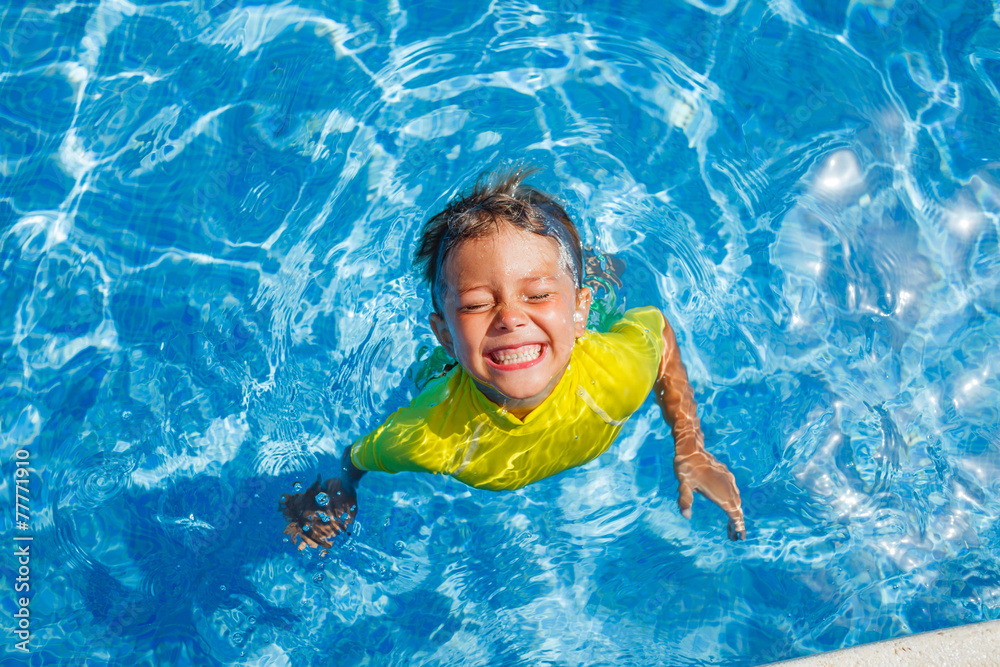 Boy in the pool