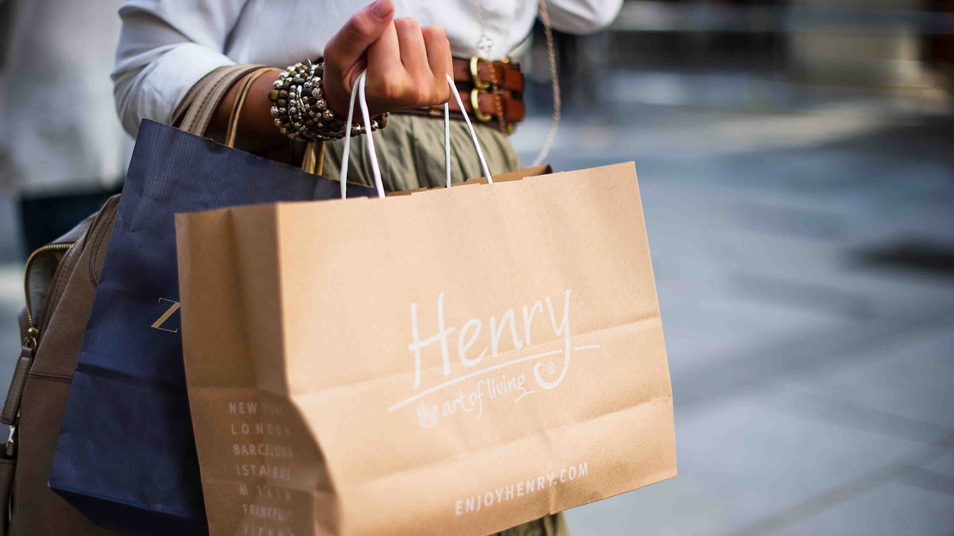 Woman with shopping bags