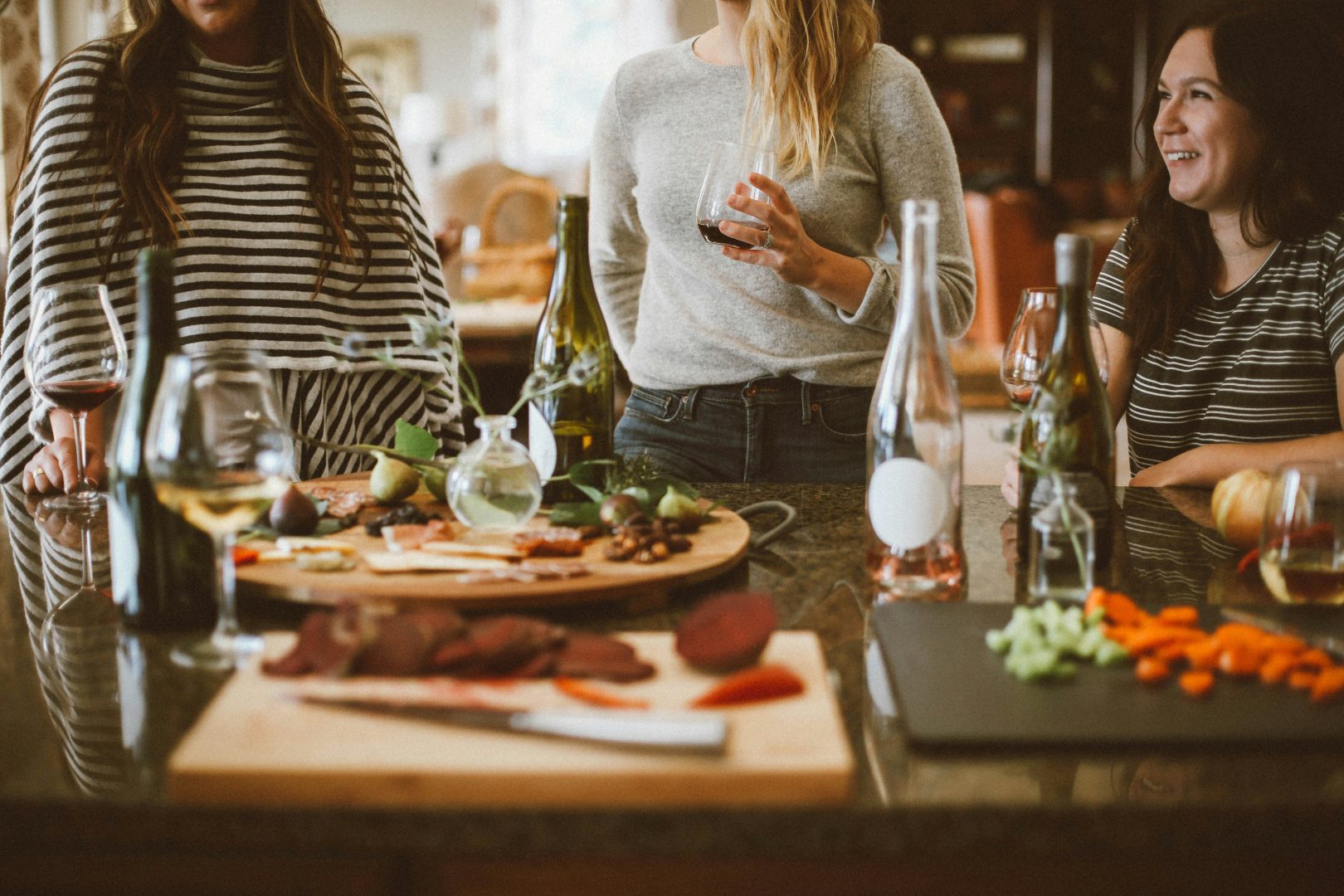 Friends gathered around a table